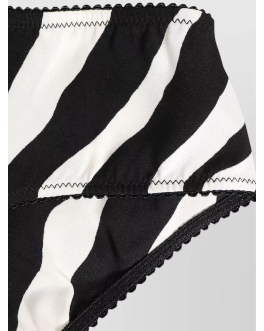 Dolce & Gabbana Black Silk Zebra Print Briefs