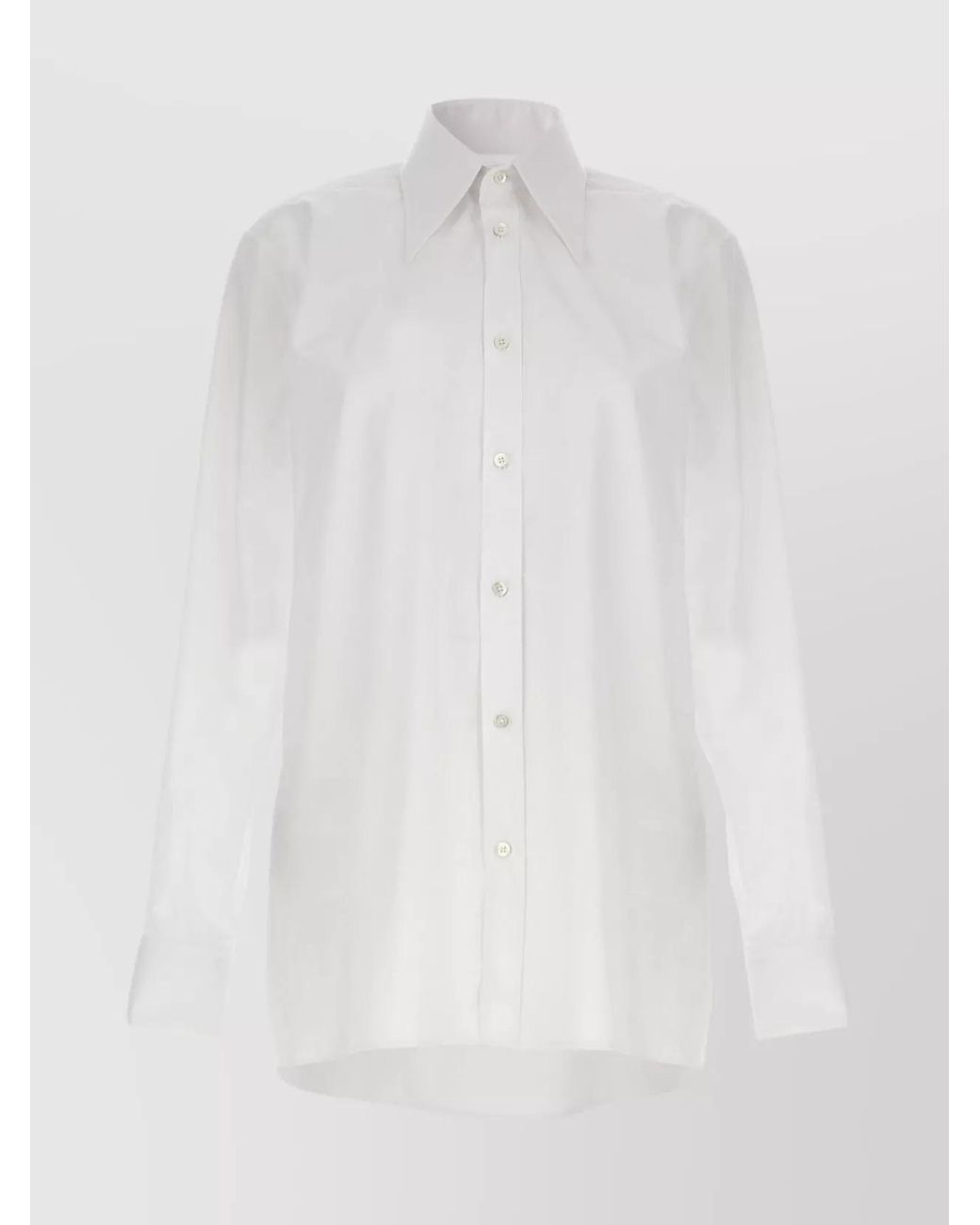 Maison Margiela White Long Cotton Shirt for men