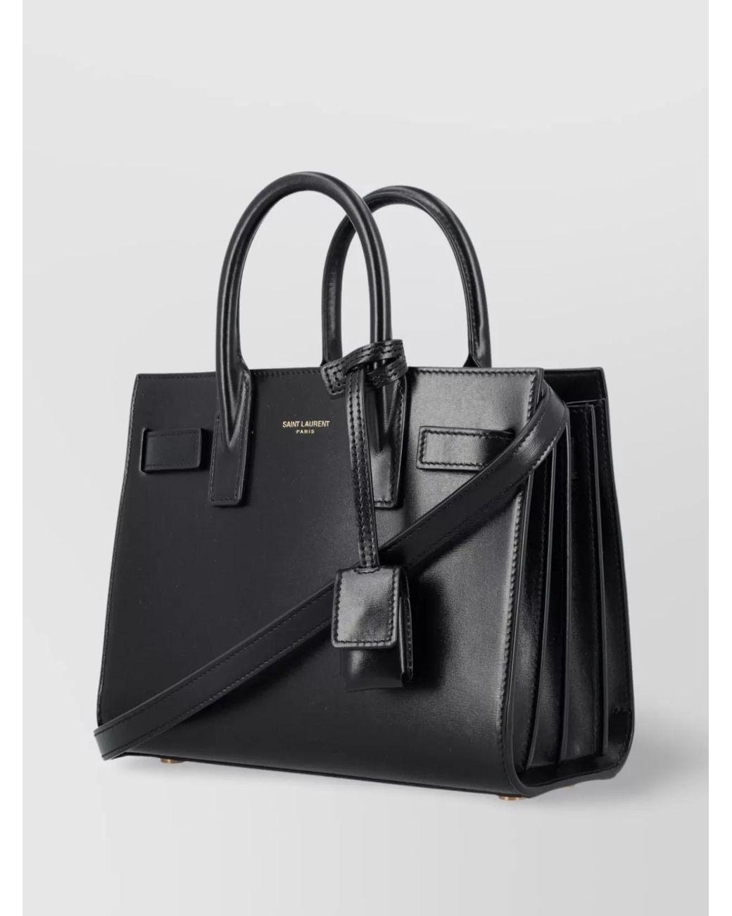 Saint Laurent Black Sac De Jour Nano Leather Tote Bag