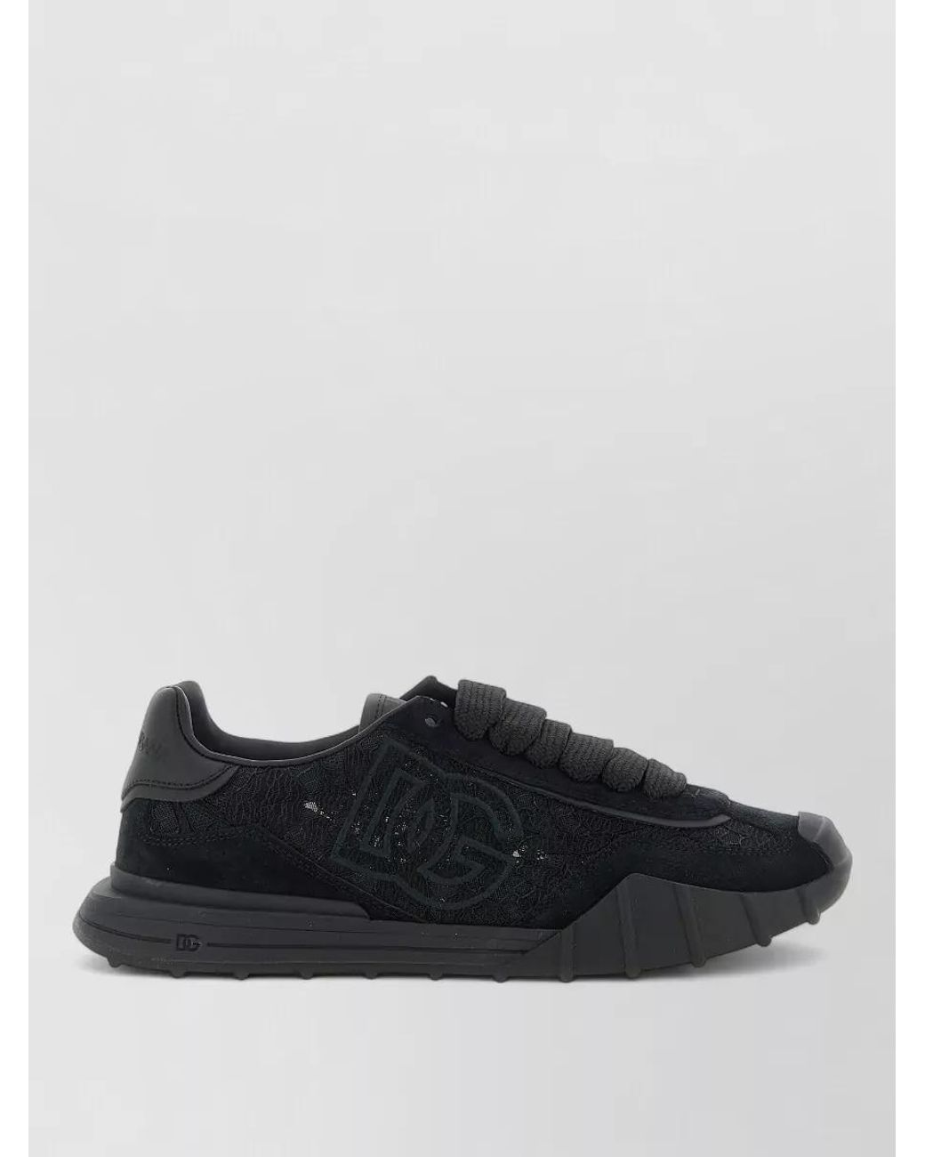 Dolce & Gabbana Black Leather Sneakers