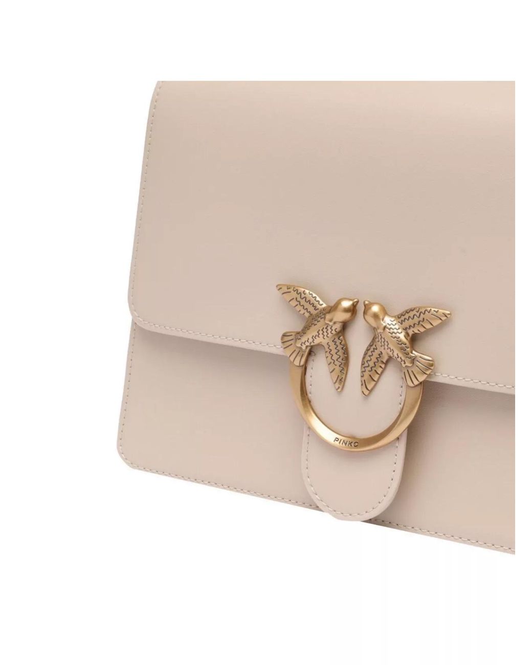 Pinko Natural Love Bag One Goat Leather Tote Bag