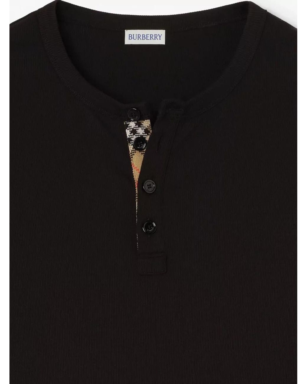 Burberry Black Long Sleeved Crewneck Top for men