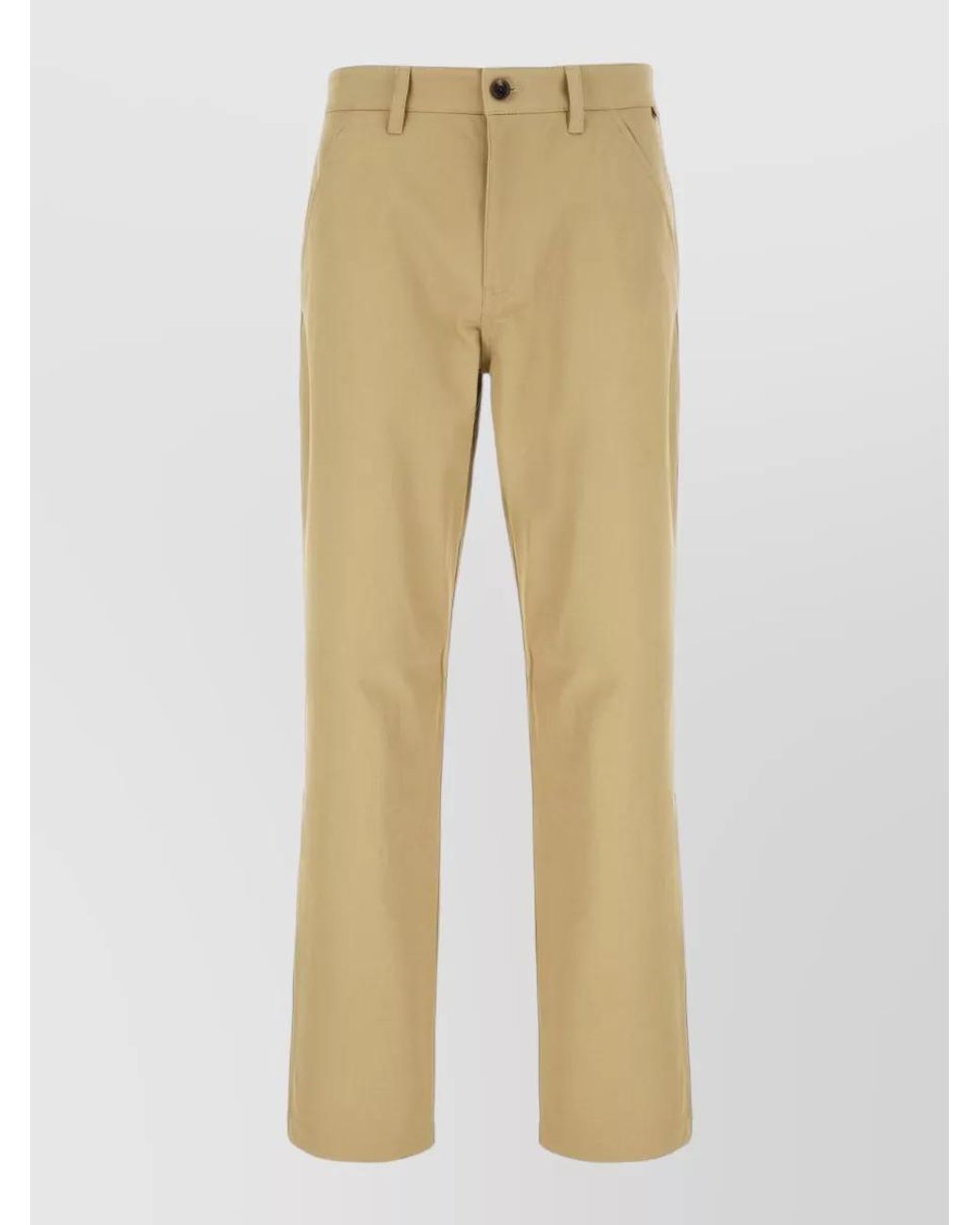 Burberry Natural Cotton Straight-Leg Trousers for men