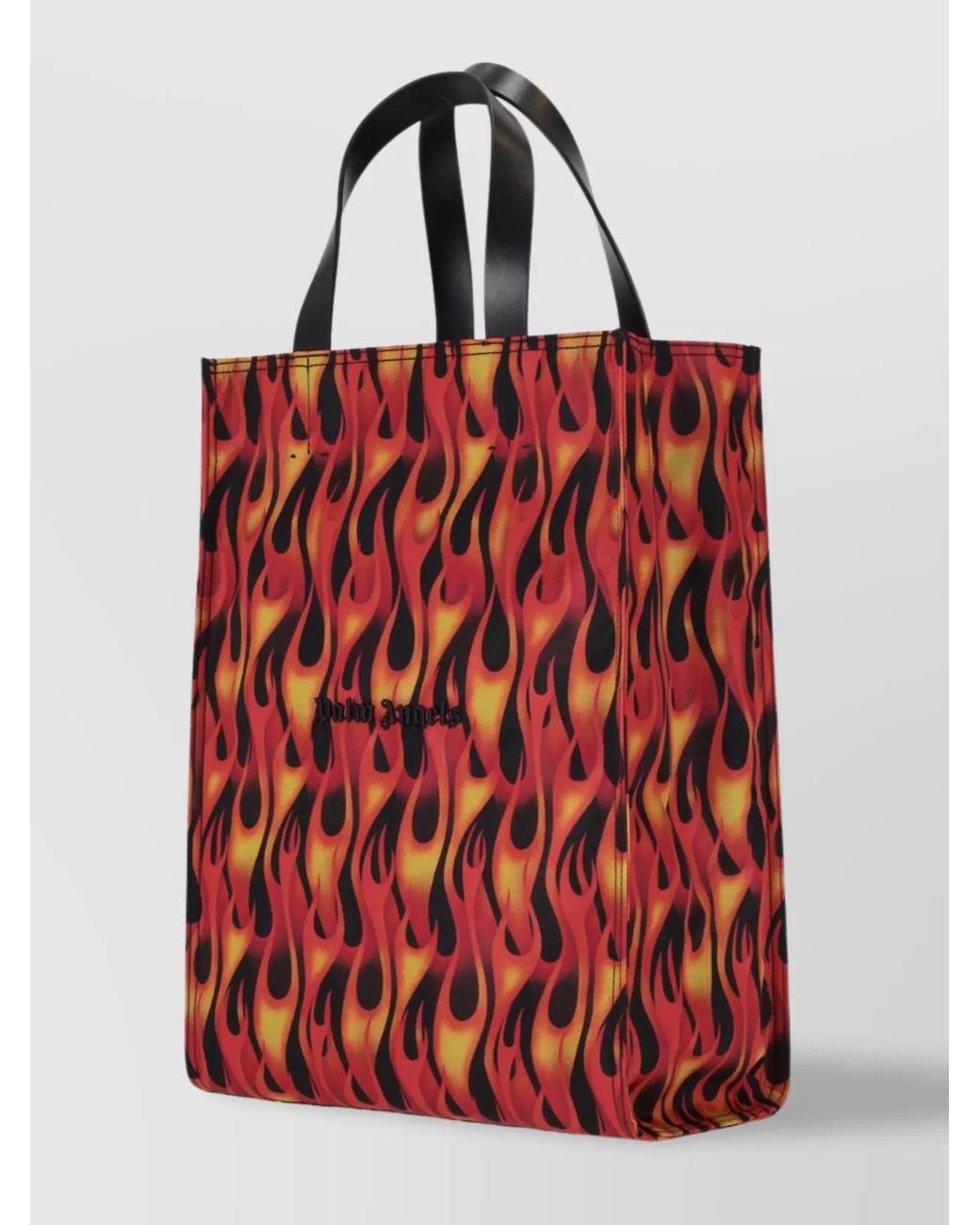 Palm Angels Red Logo Print Tote Bag for men