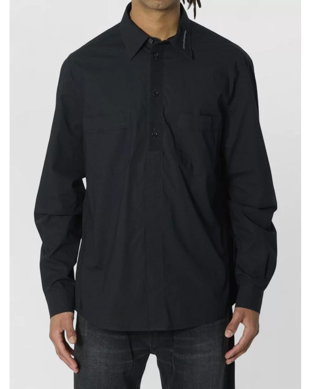 Dolce & Gabbana Blue Dolce&Gabbana Military Shirt for men