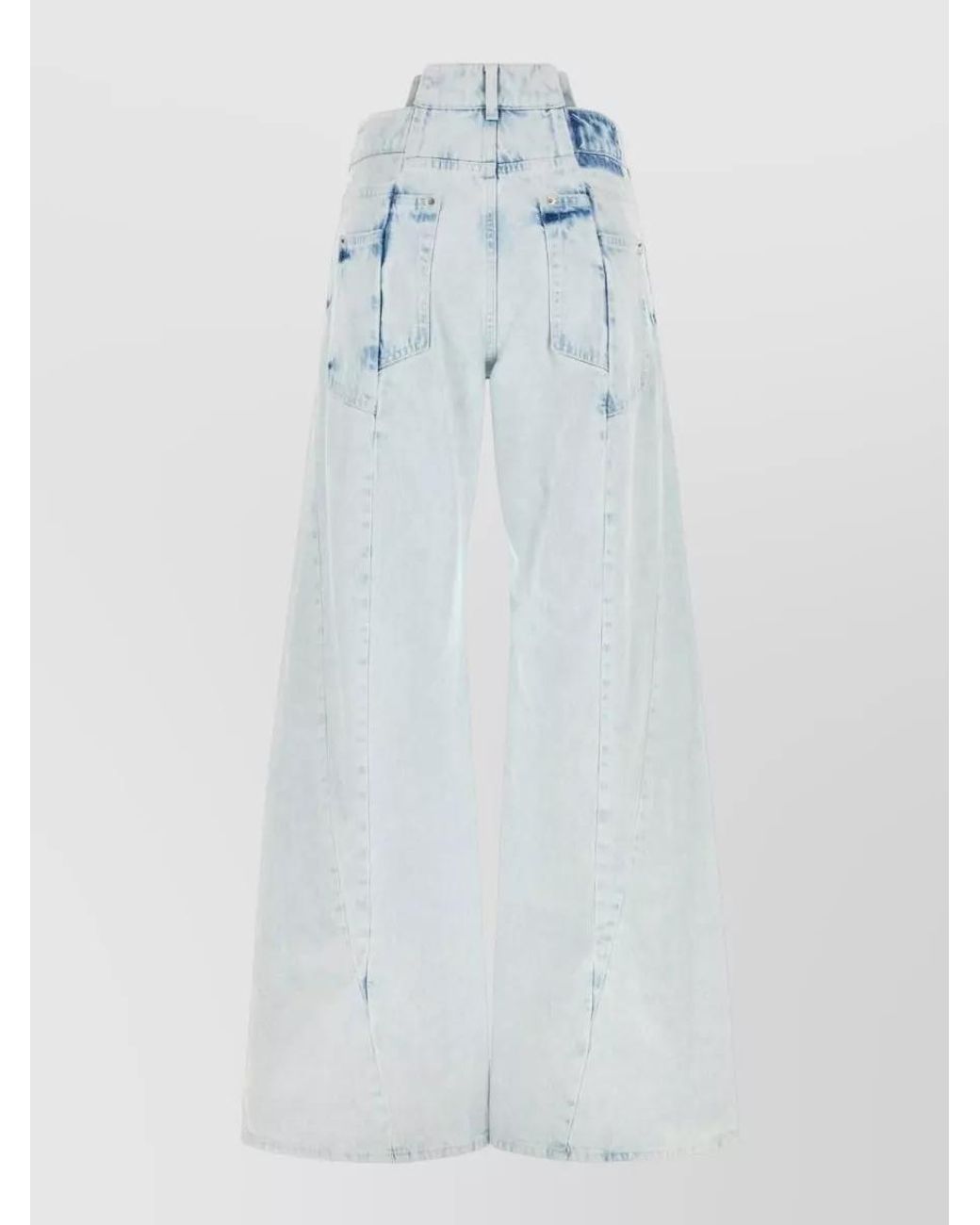 Maison Margiela Blue High-Rise Wide-Leg Denim Jeans