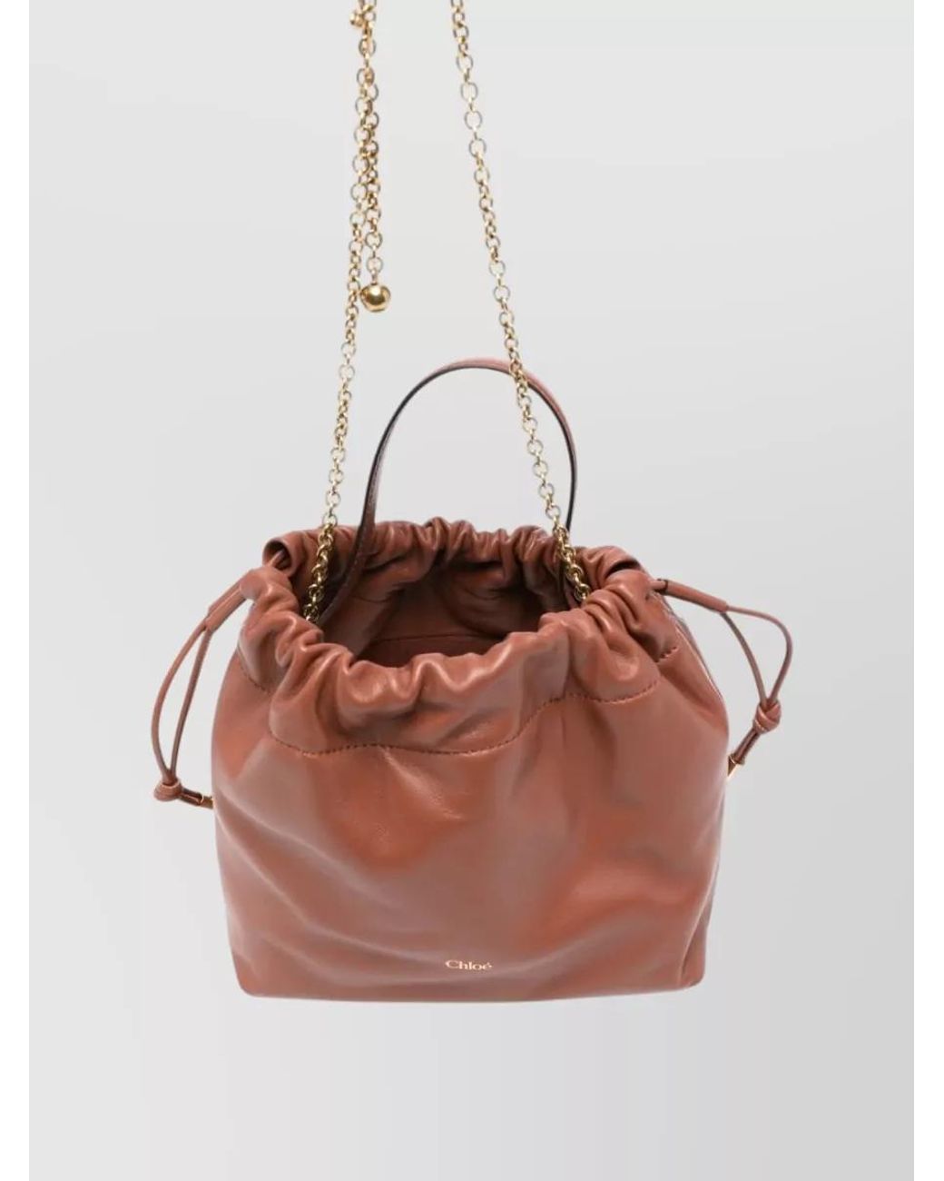 Chloé White Icons Small Leather Bucket Bag