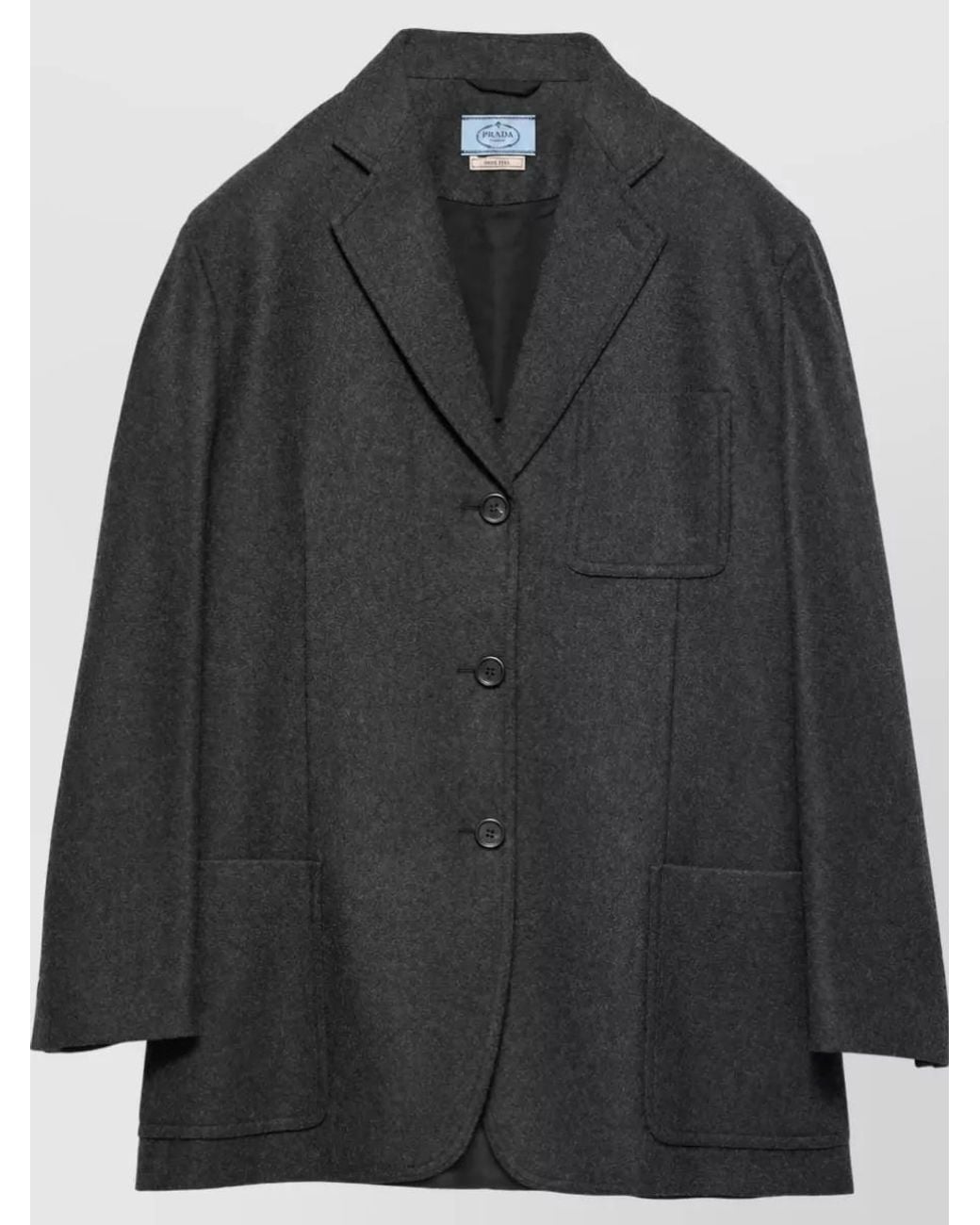 Prada Black Single-Breasted Coat