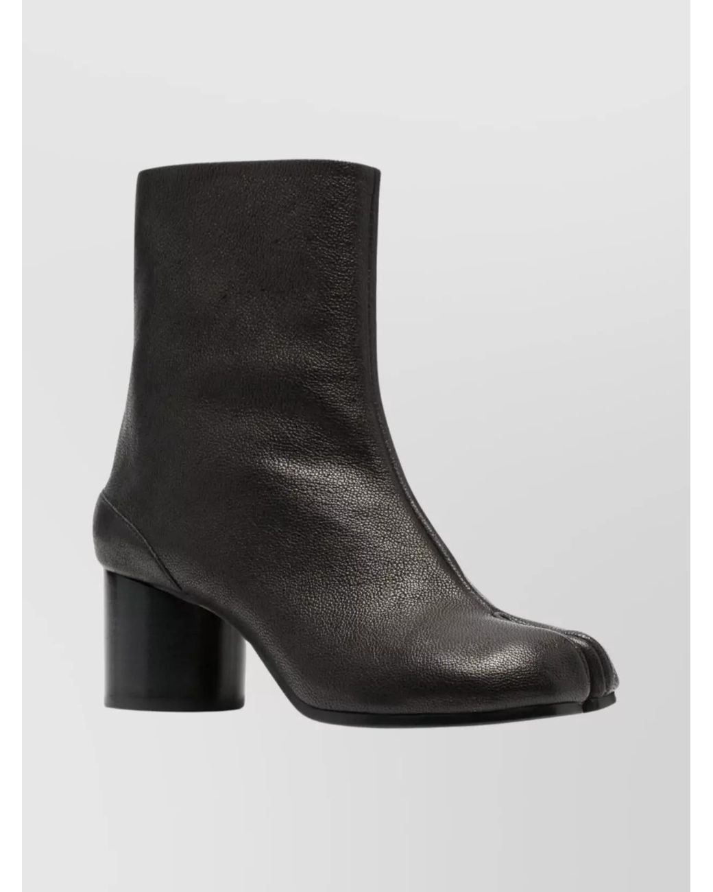 Maison Margiela Black Ankle Boots With Round Heel And Split Toe