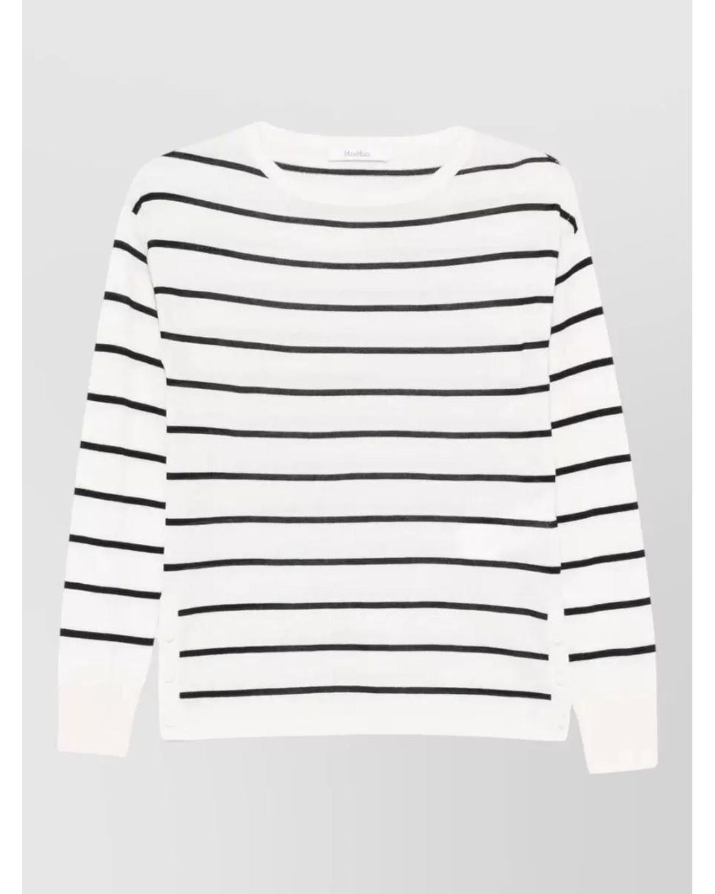 Max Mara White Cashmere And Silk Sweater