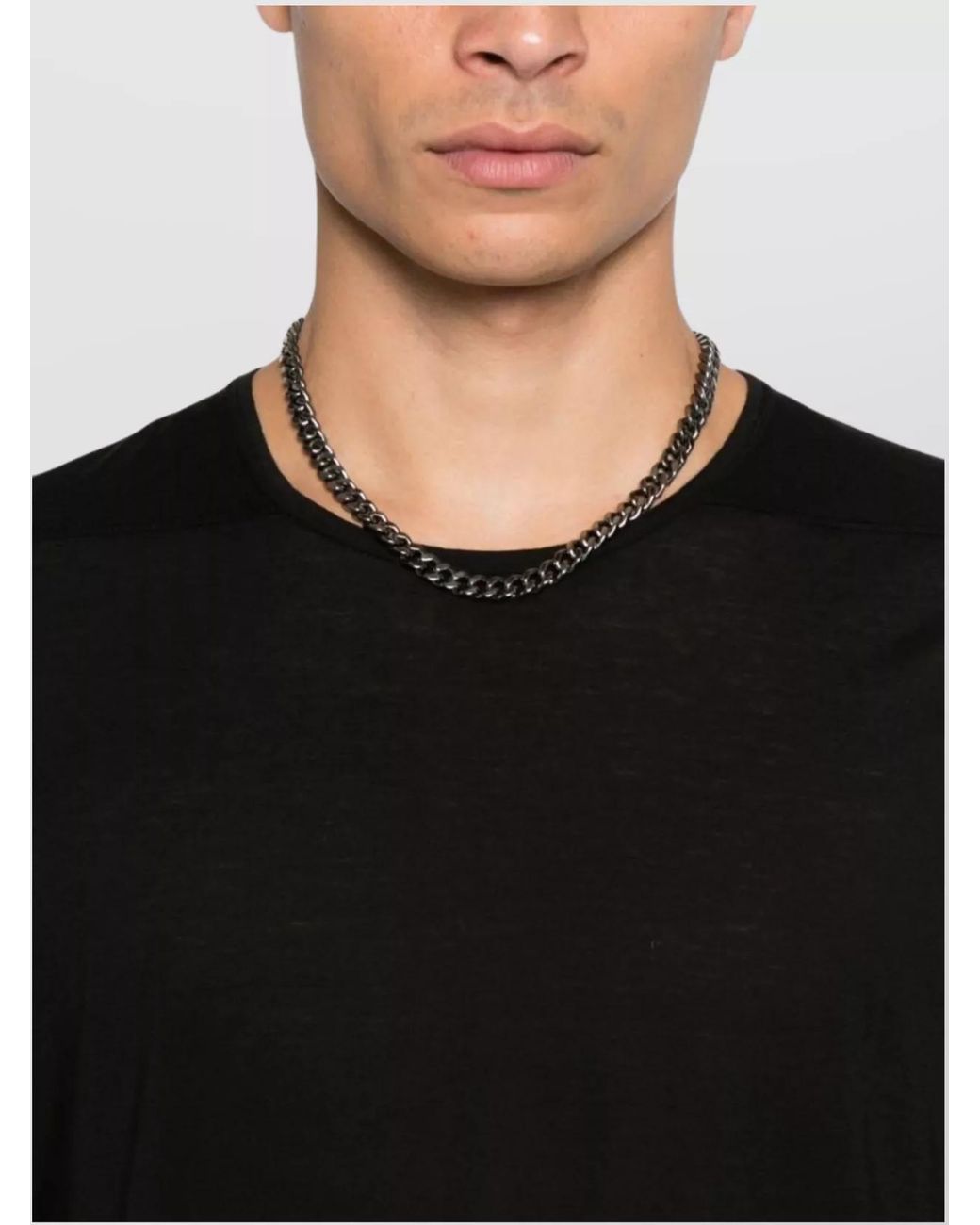 Rick Owens Black Cotton Crew Neck Long-Sleeve T-Shirt for men