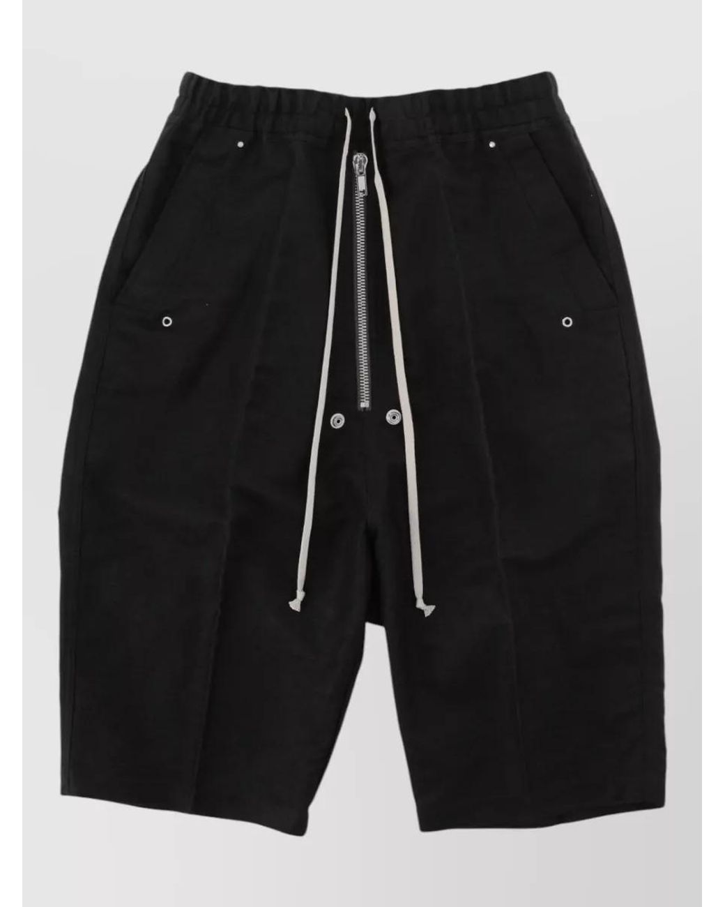 Rick Owens Black Loose Fit Shorts for men