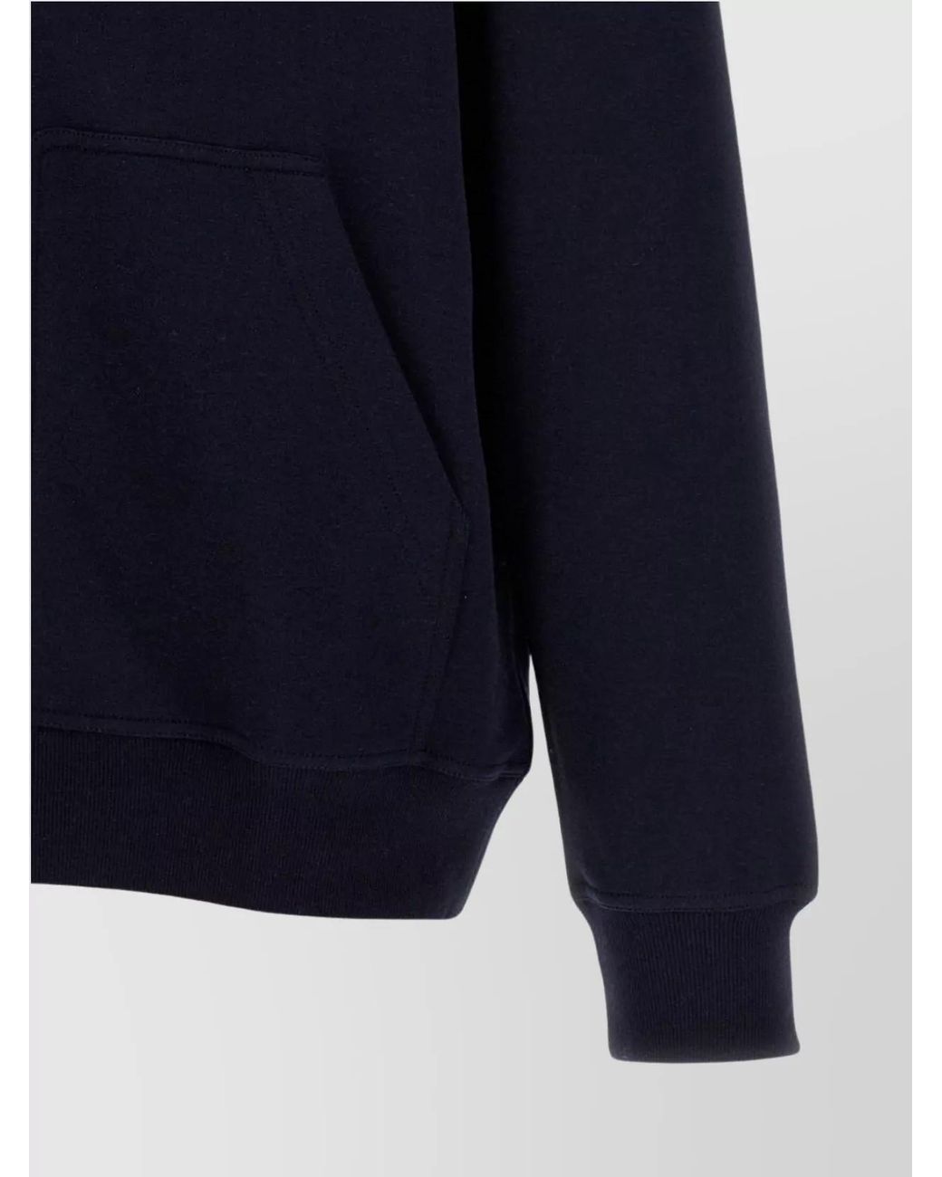 Brunello Cucinelli Blue Cotton Cashmere Silk Zip-Up Hoodie for men