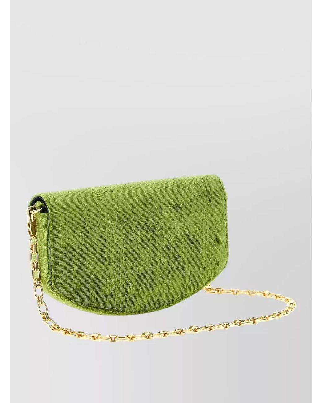 Ganni Green Lulu Wallet On Chain