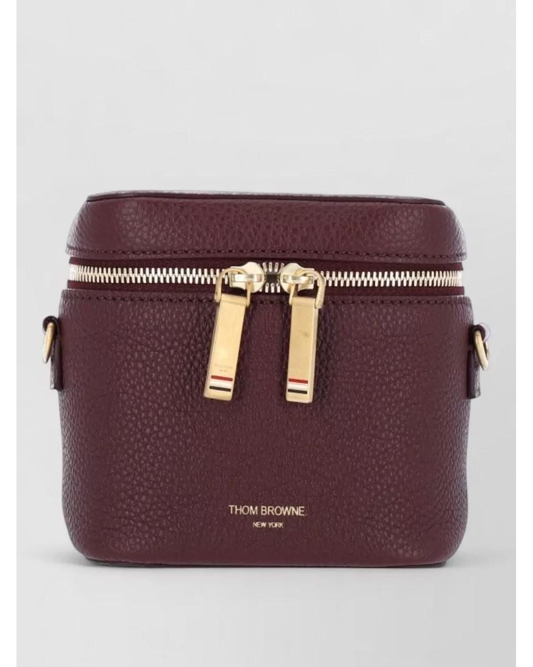 Thom Browne Purple Leather Clutch Bag