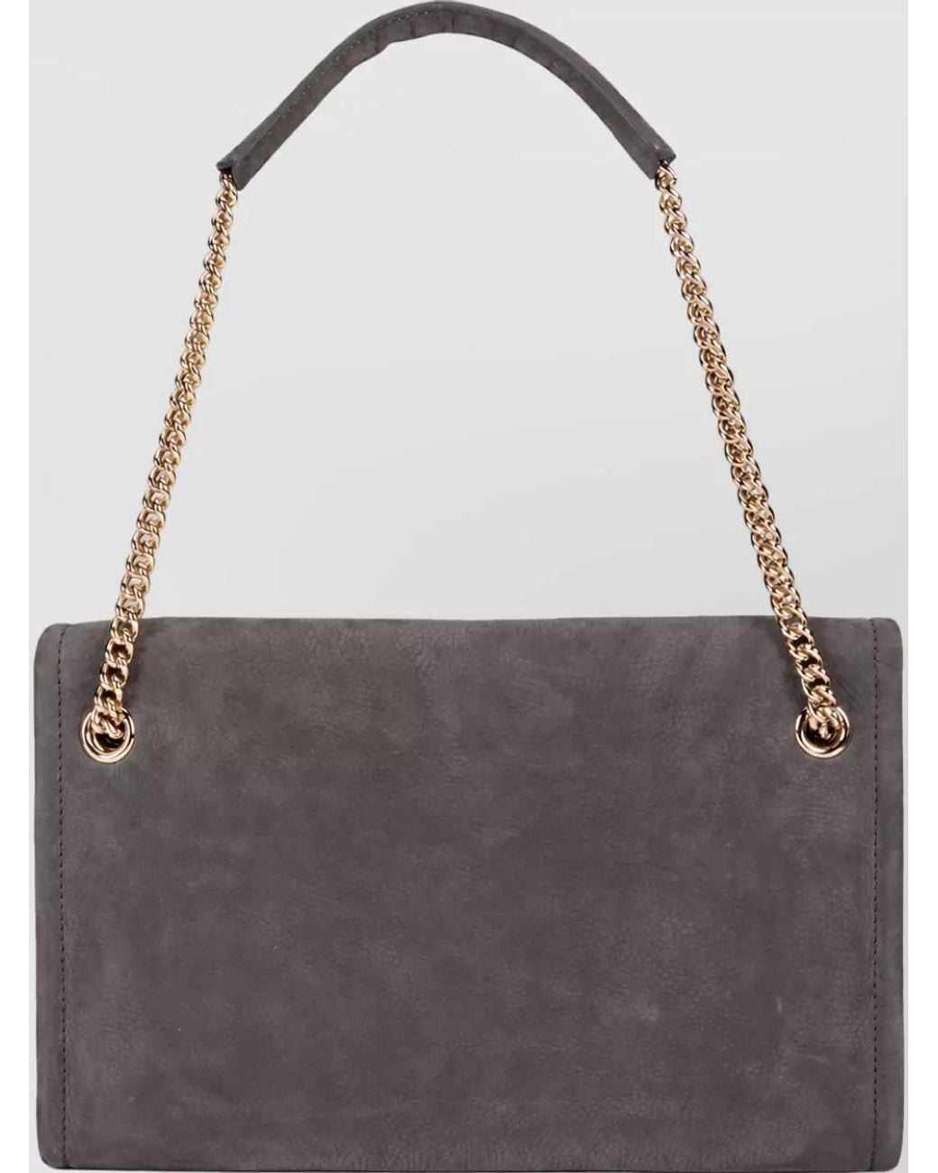 Orciani Gray Leather Venus Nabucco Small Shoulder Bag