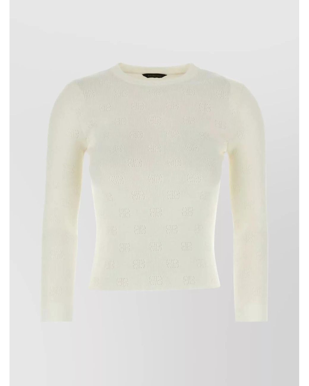 Balenciaga White Wool Blend Jumper