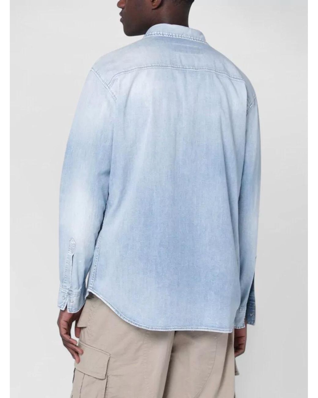 DSquared² Blue Printed Shirt for men