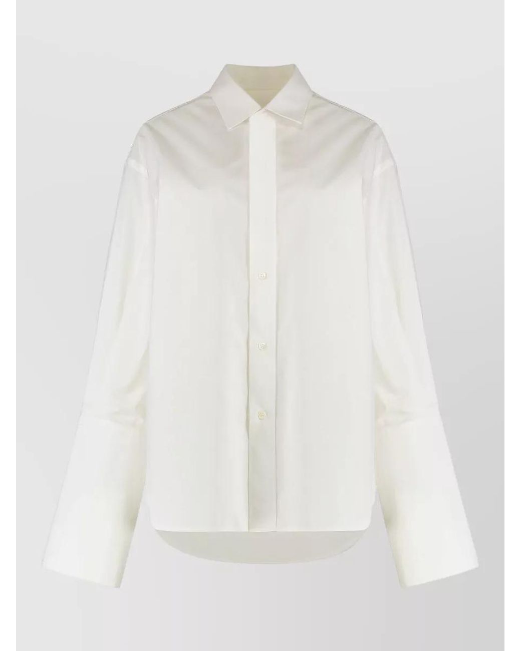 MM6 by Maison Margiela White Cotton Long-Sleeve Shirt