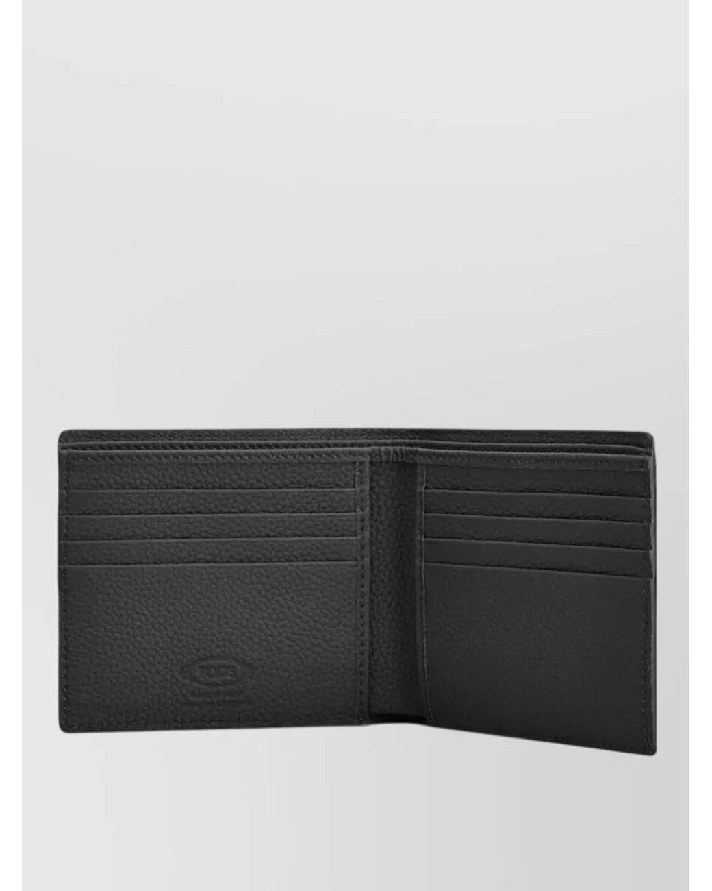 Tod's Black Leather Bifold Wallet for men