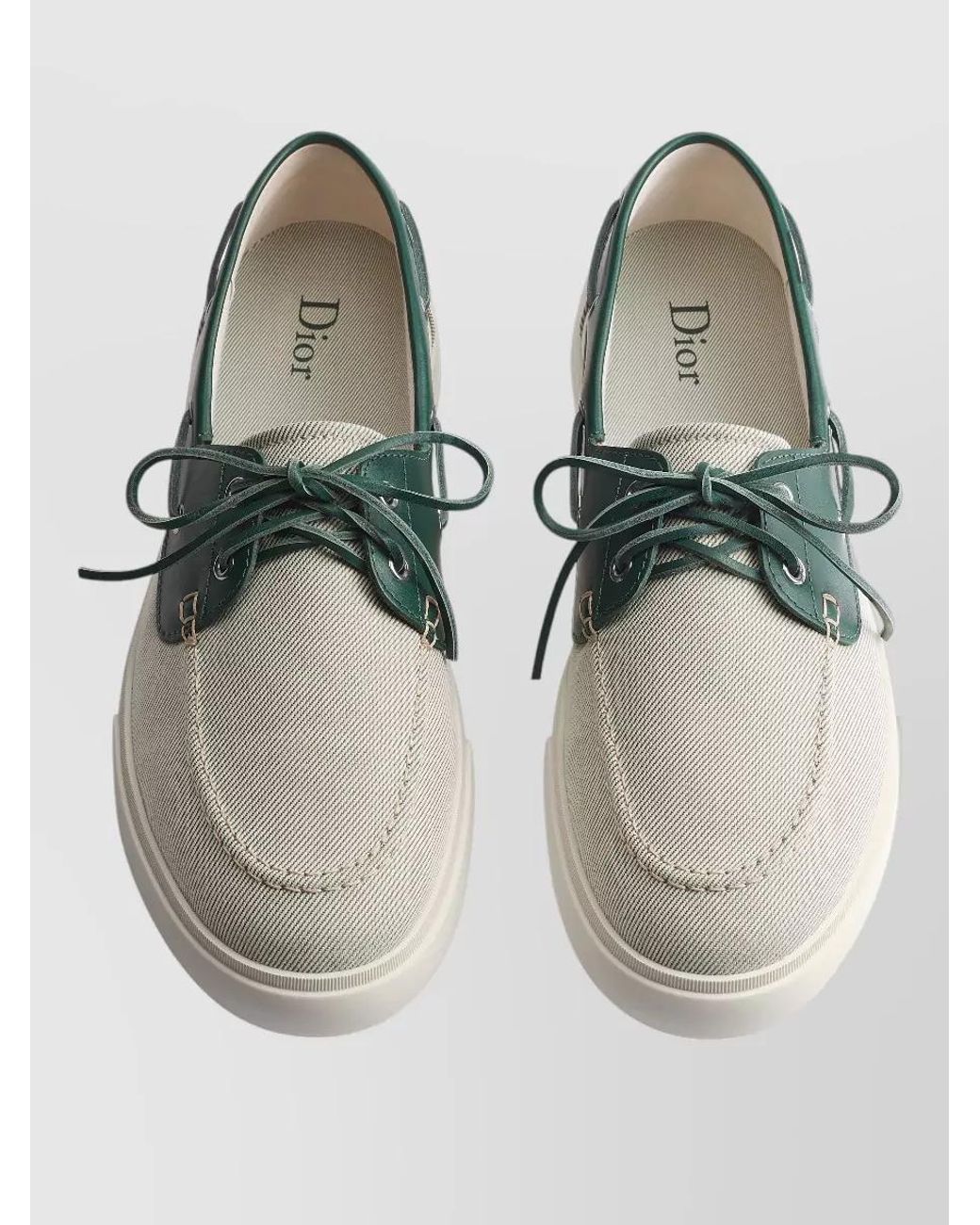 Dior Green Boat Shoes for men