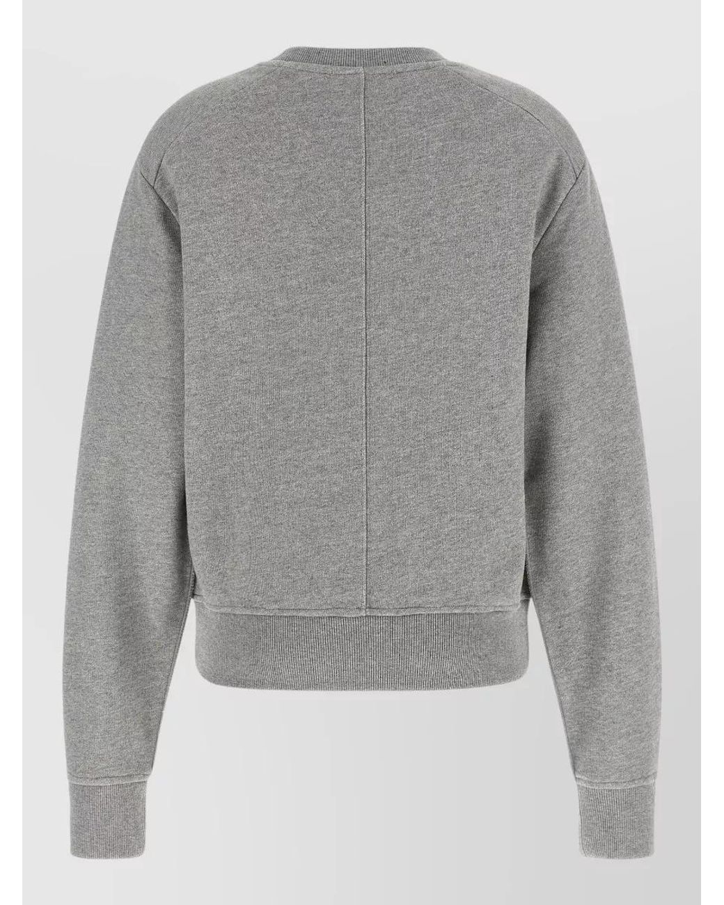 Entire studios Gray Cotton Boxy Crewneck Sweatshirt