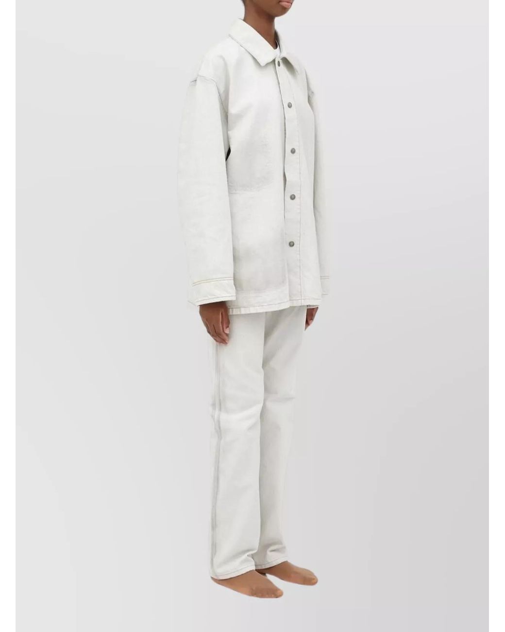 Maison Margiela White Denim Shirt Jacket for men