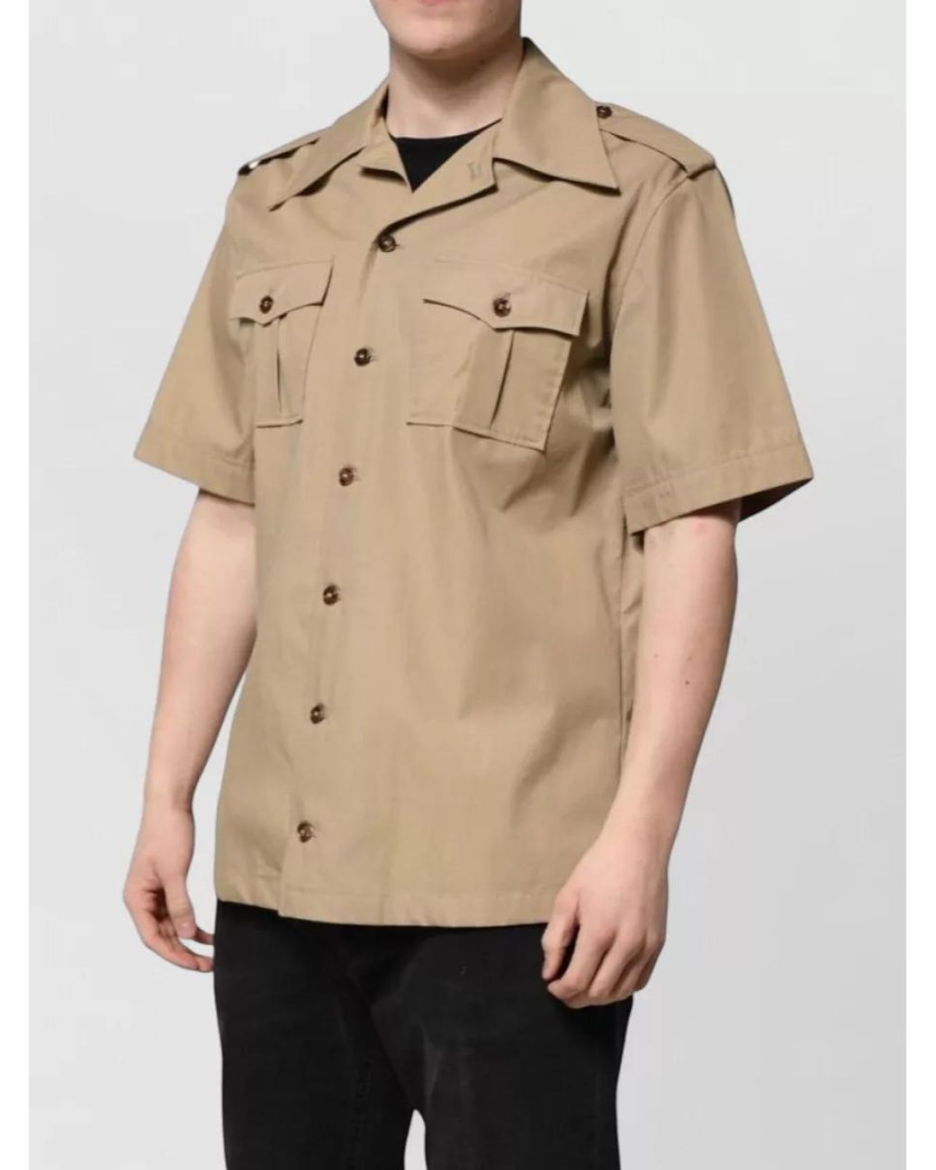 Dolce & Gabbana Natural Graphic Print Short-Sleeve Shirt for men