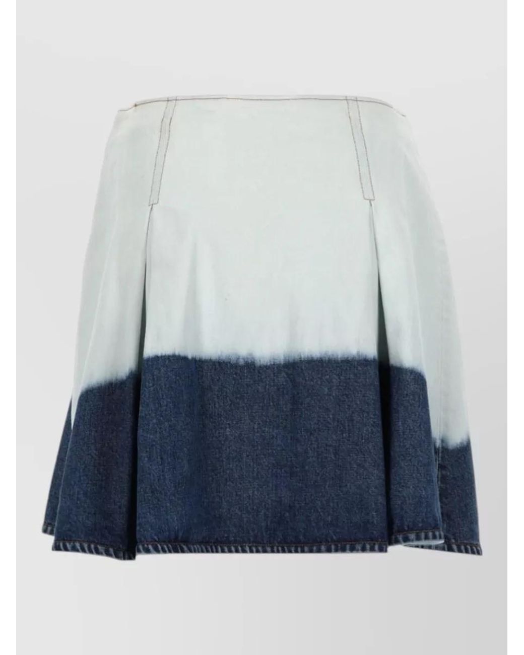 Marni Blue Denim Midi A-Line Skirt