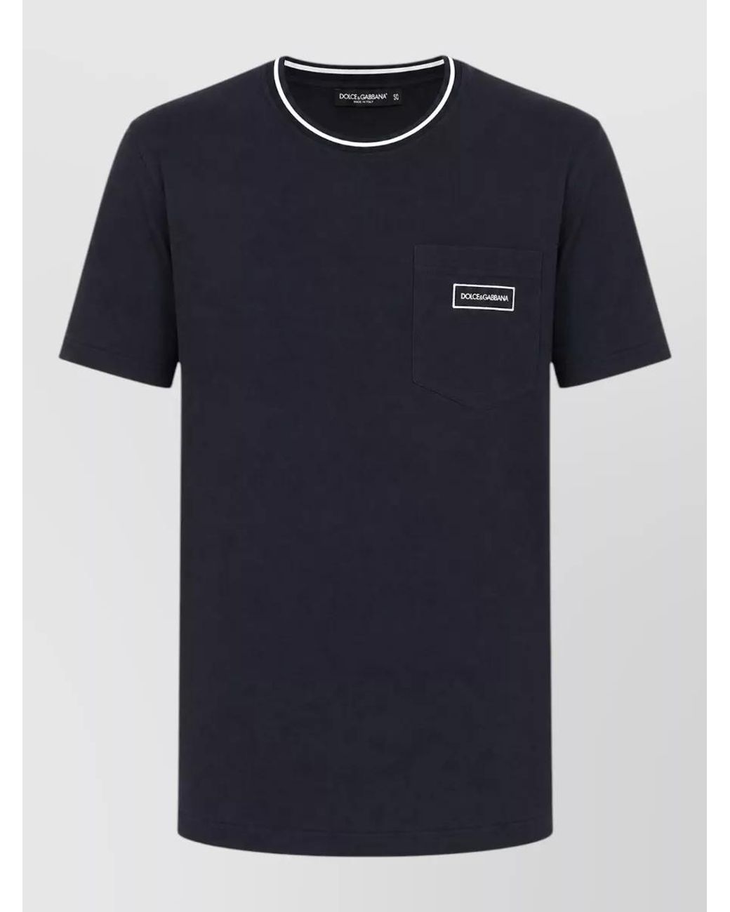 Dolce & Gabbana Blue Cotton T-Shirt for men