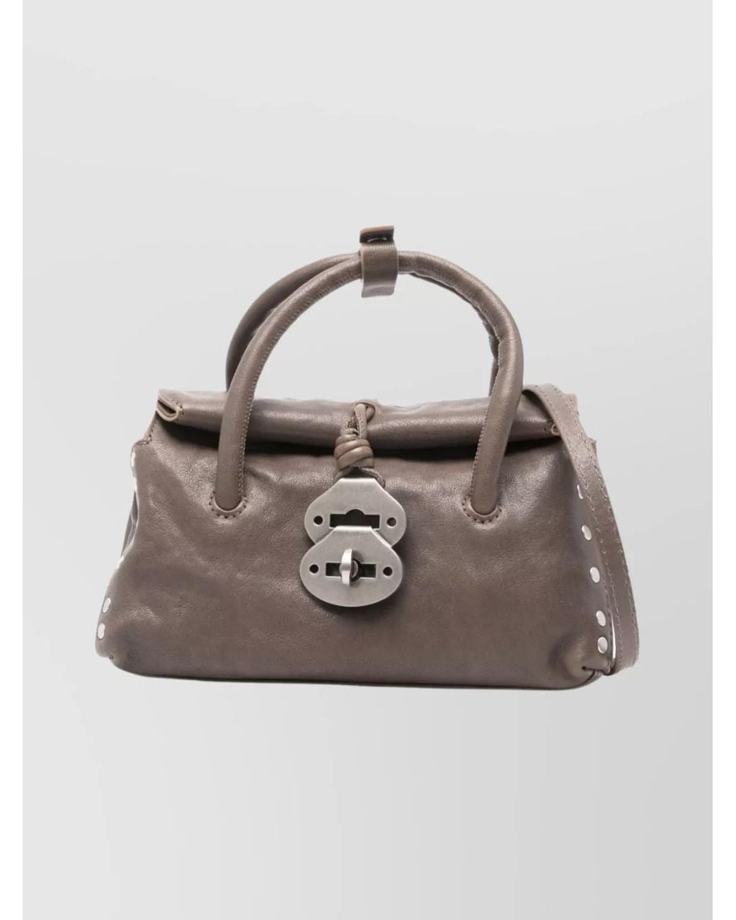 Zanellato Multicolor Studded Leather Shoulder Bag