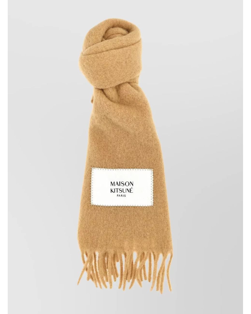 Maison Kitsuné Metallic Alpaca Wool Scarf for men