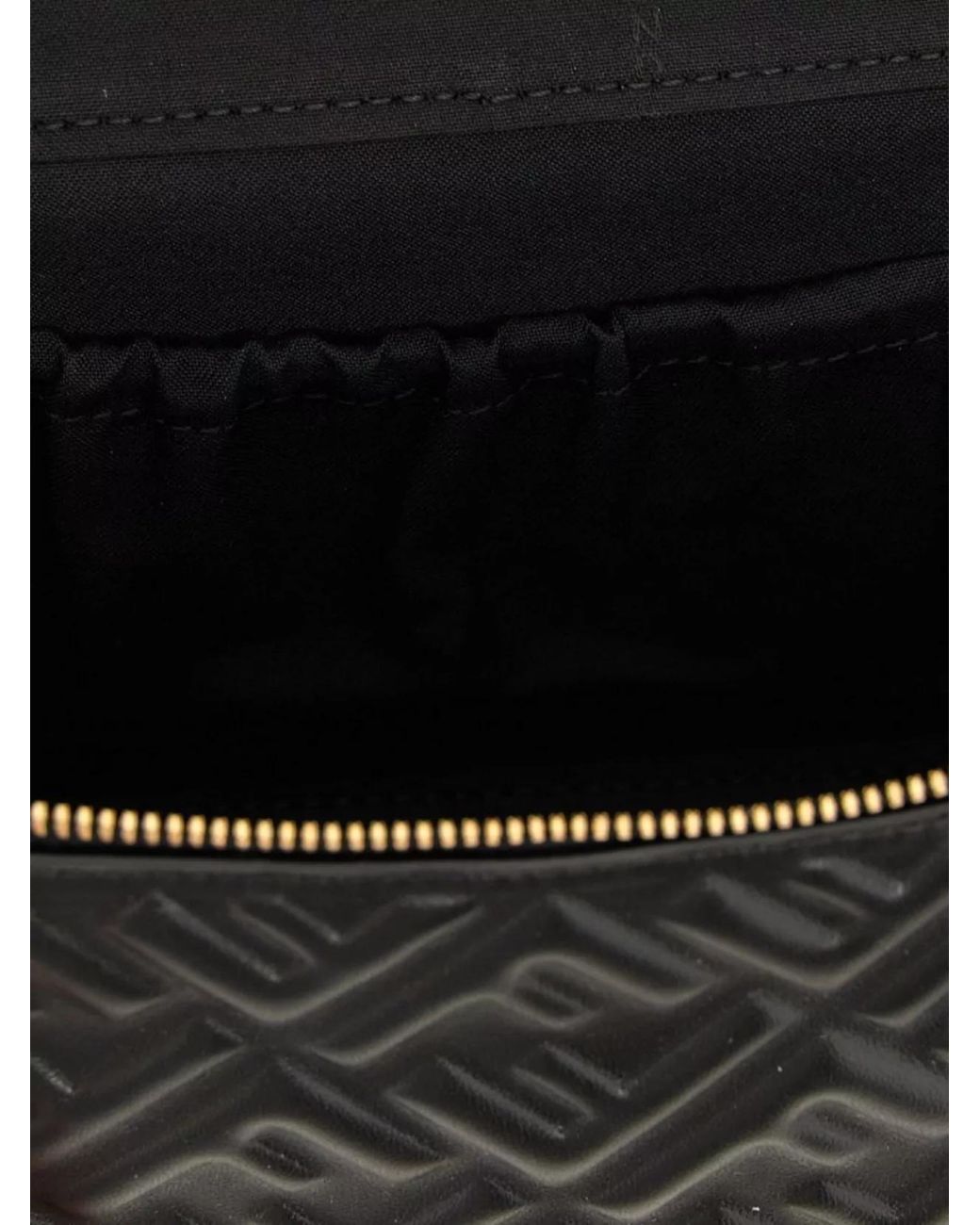 Fendi Black Mini Lamb Leather Crossbody Bag