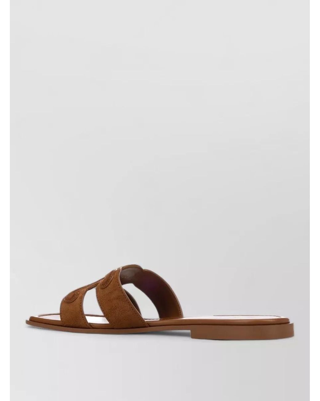 Céline Brown Leather Mule Slides