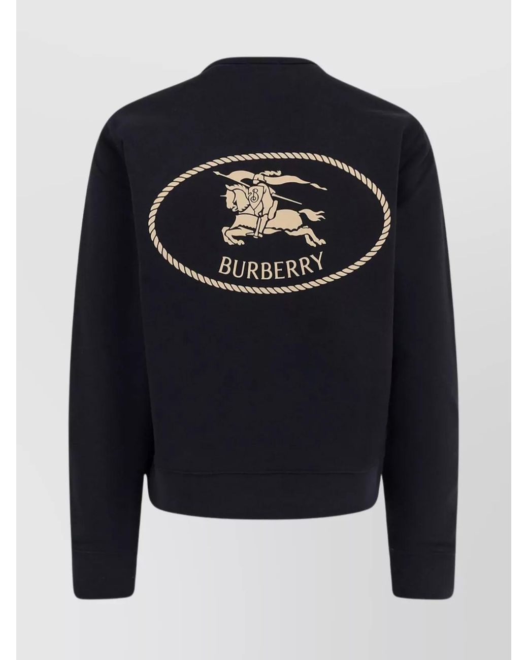 Burberry Blue Cotton Slim-Fit Logo-Print Sweatshirt for men