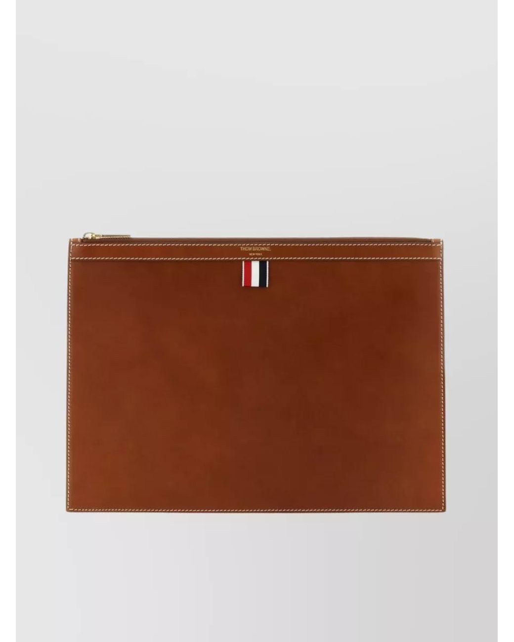 Thom Browne Brown Leather Document Holder for men