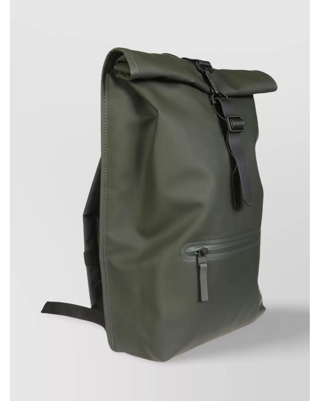Rains Green Rolltop Backpack for men