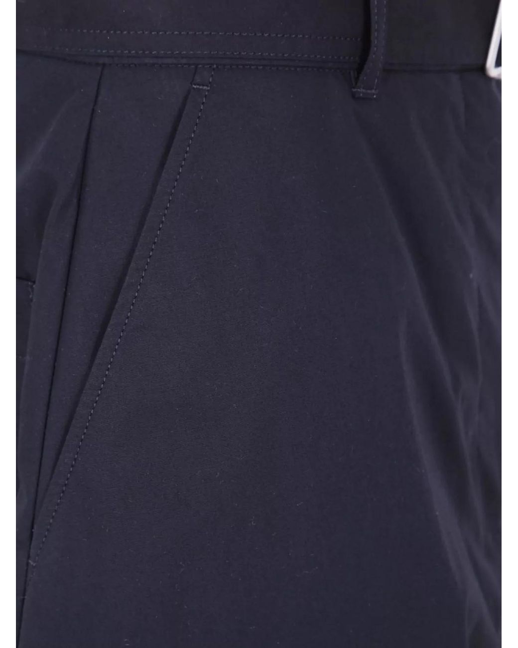 Studio Nicholson Blue Cotton Belted Wide-Leg Trousers
