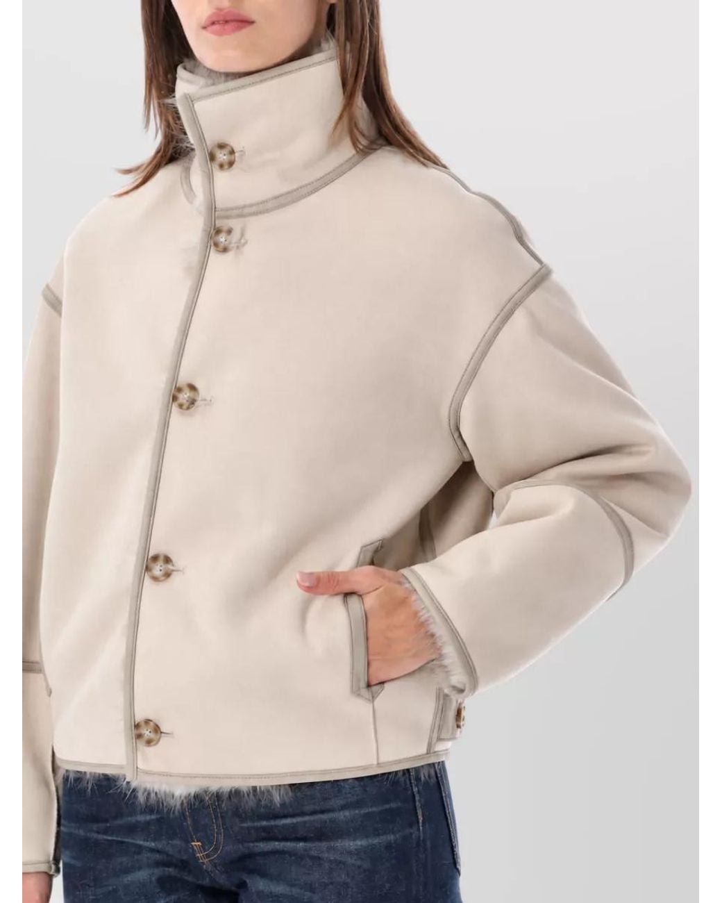 Urbancode Blue Faux Fur Reversible Short Coat