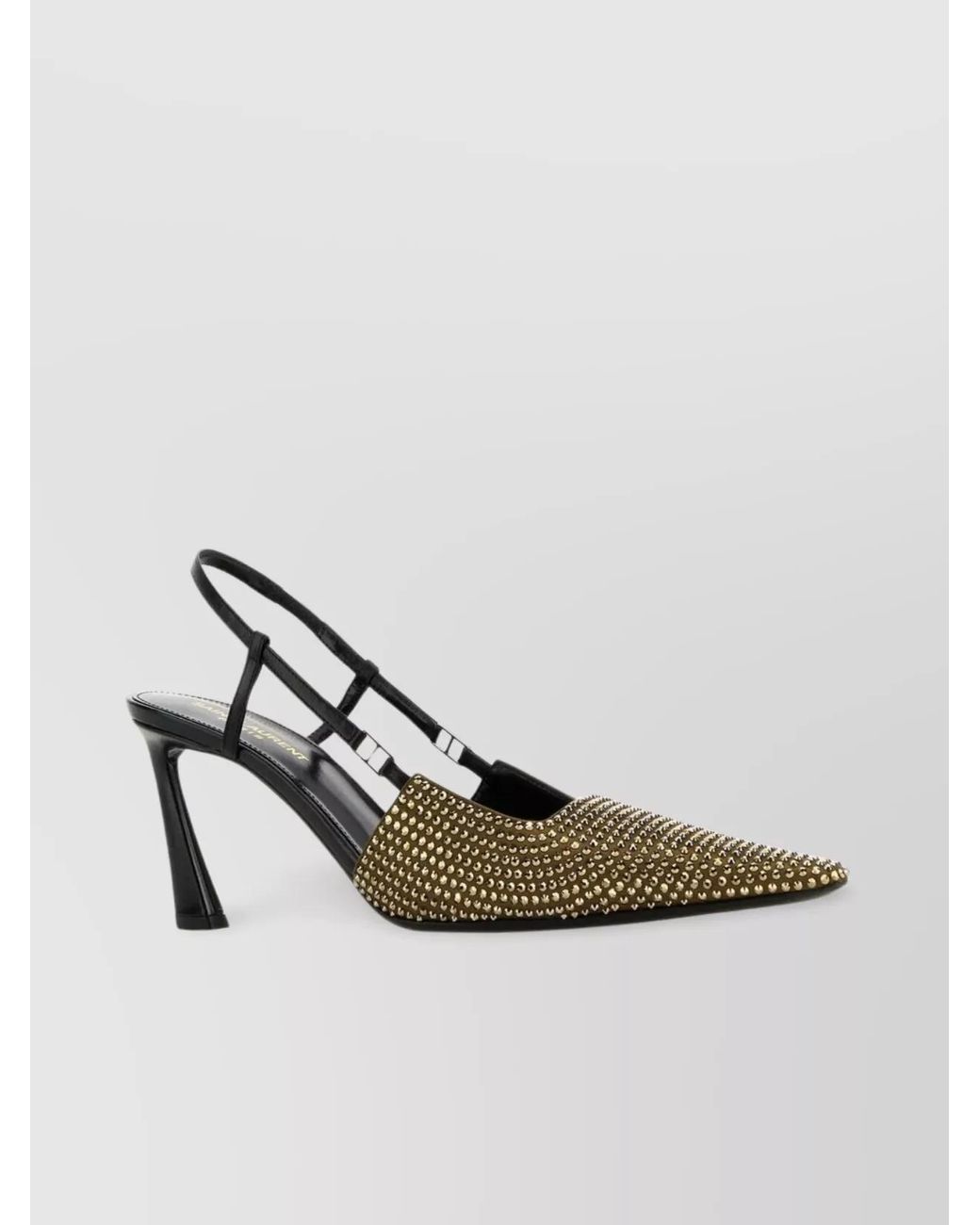 Saint Laurent White Silk Pumps