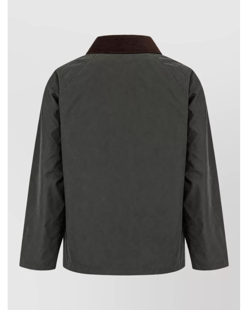 Barbour Black Waxed Cotton Single-Breasted Coat for men