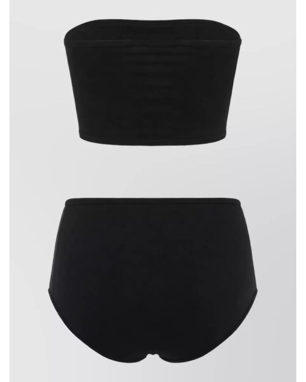 Alaïa Black Bandeau Bikini Set
