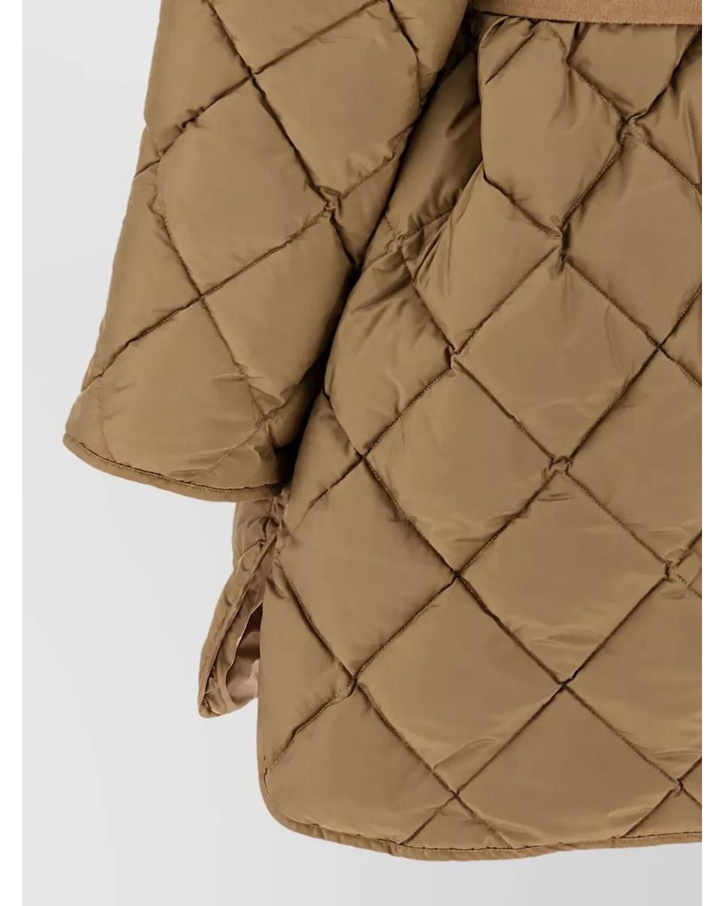 Weekend by Maxmara Brown Down Quilted Belted Hooded Parka Coat