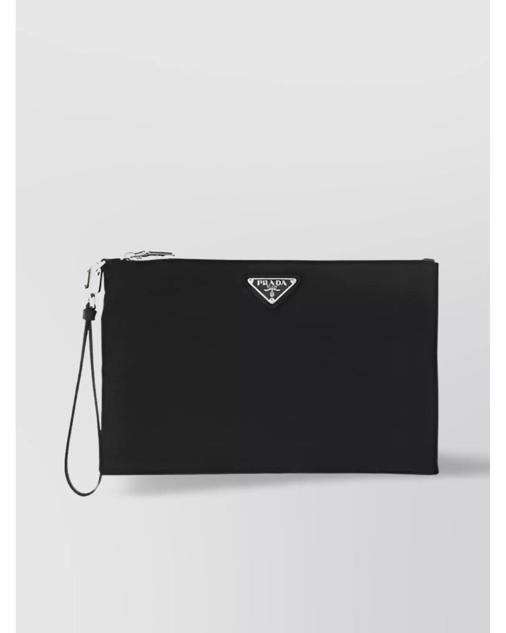 Prada Black Recycled Nylon Clutch Bag for men