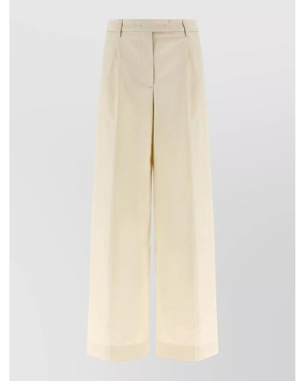 Thelatest Natural Pleated Wide-Leg Trousers