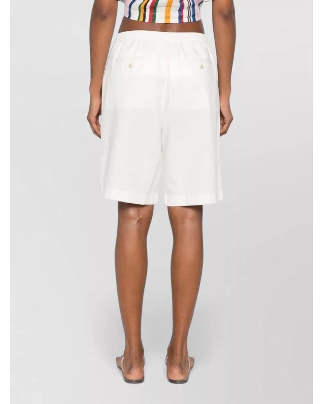 DUNST White Straight-Leg Cropped Pajama Shorts