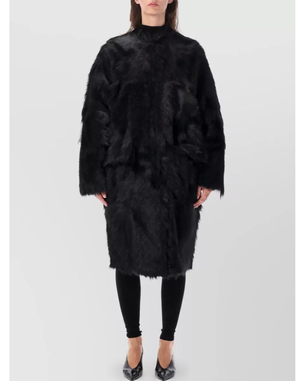Totême Black Shearling Coat
