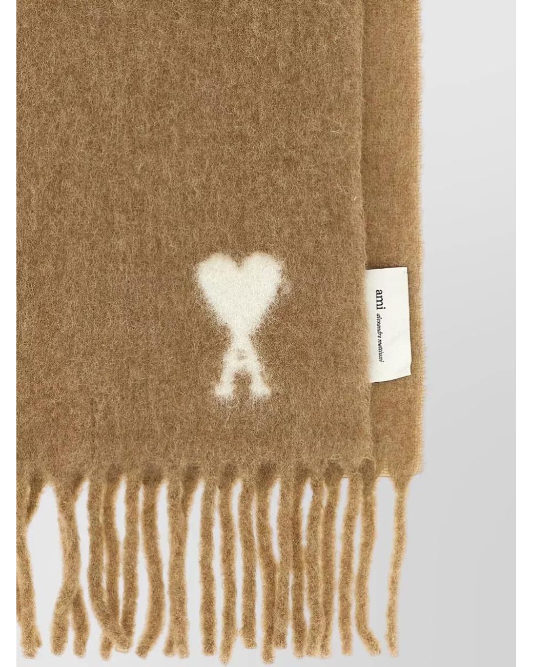 AMI Natural 'Ami De Coeur' Scarf for men