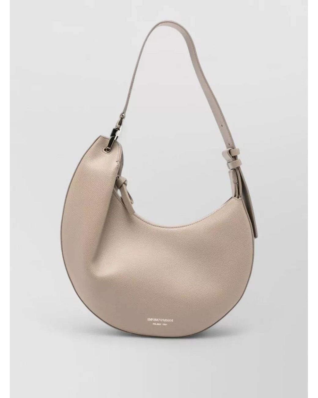 Emporio Armani White Leather Hobo Bag