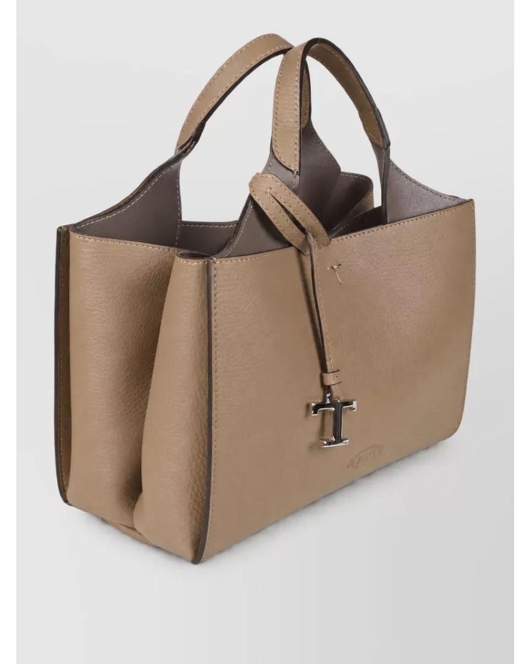 Tod's Natural Na Calf Leather Tote Bag
